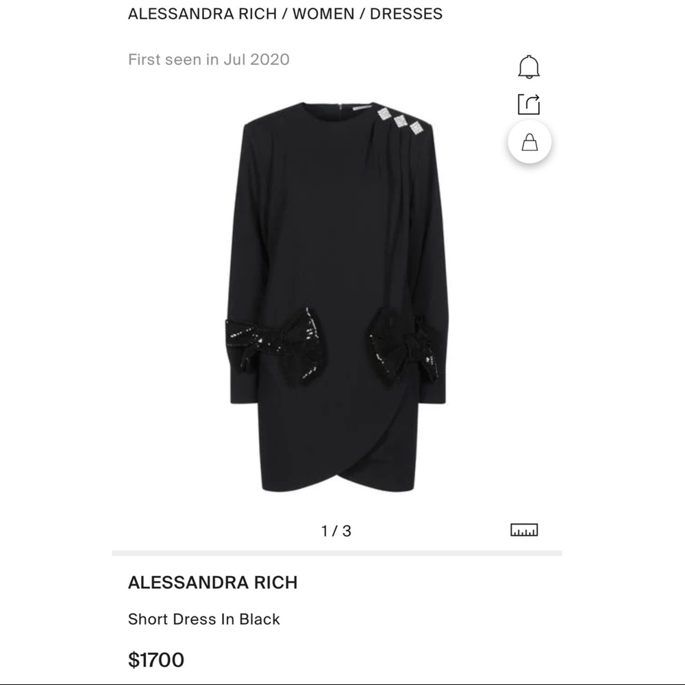 🚫SOLD🚫 Alessandra Rich sequin bow crystal dress